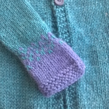 A cardigan for a friend's 6-month-old - more or less made up pattern